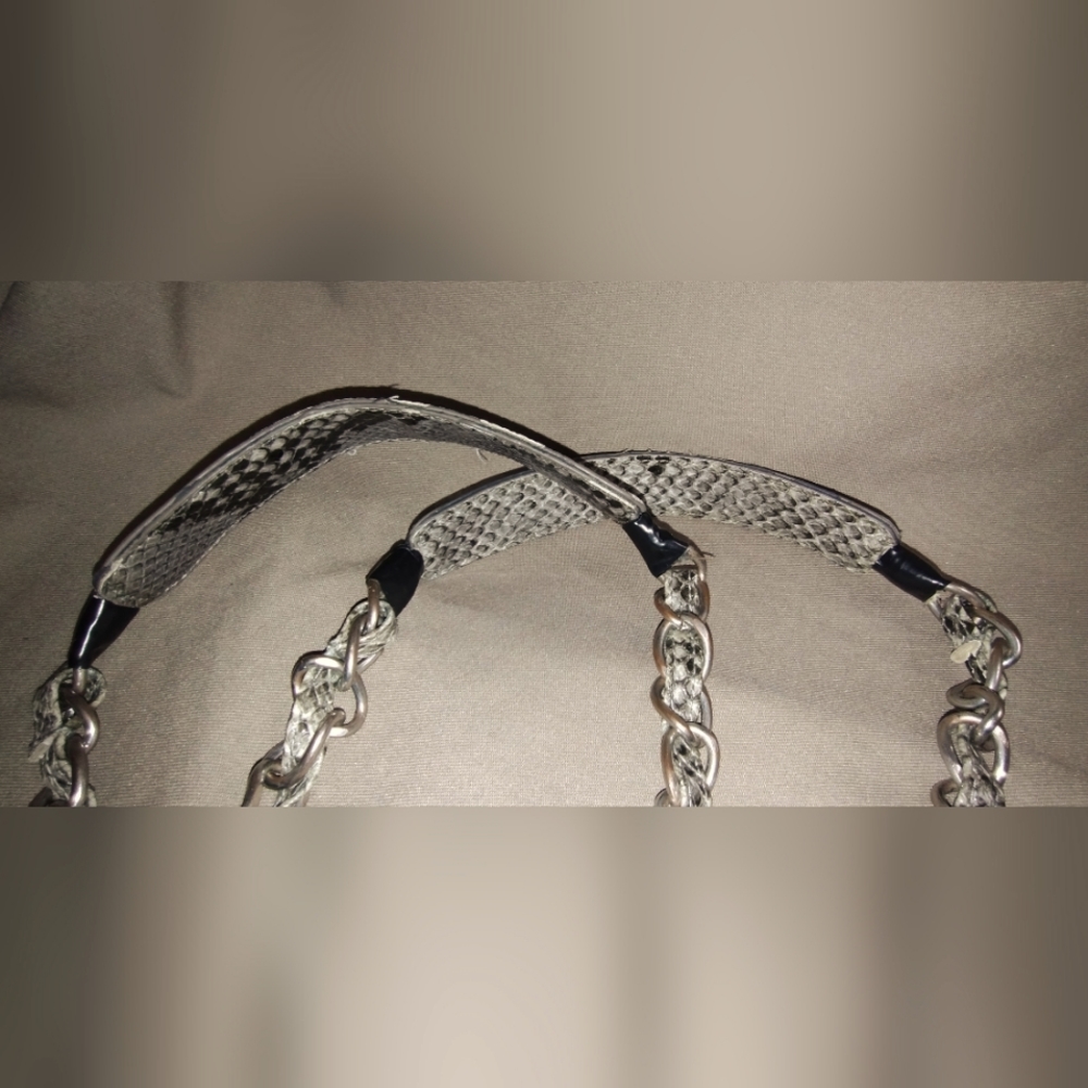 NICOLE BY NICOLE MILLER SNAKESKIN EMBOSSED BAG - Picture 10 of 16